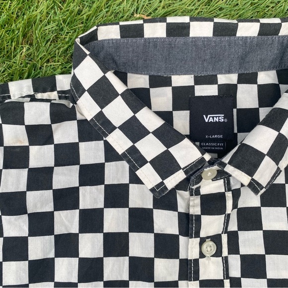 VANS CHECKERBOARD BUTTON UP XL #FML130042 - Picture 3 of 7